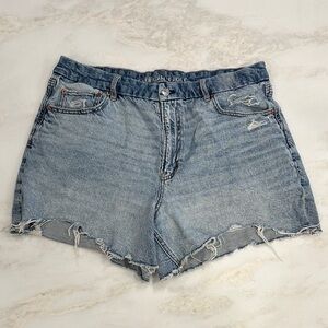 American Eagle Outfitters Light Blue Distressed Jean Shorts Size 18